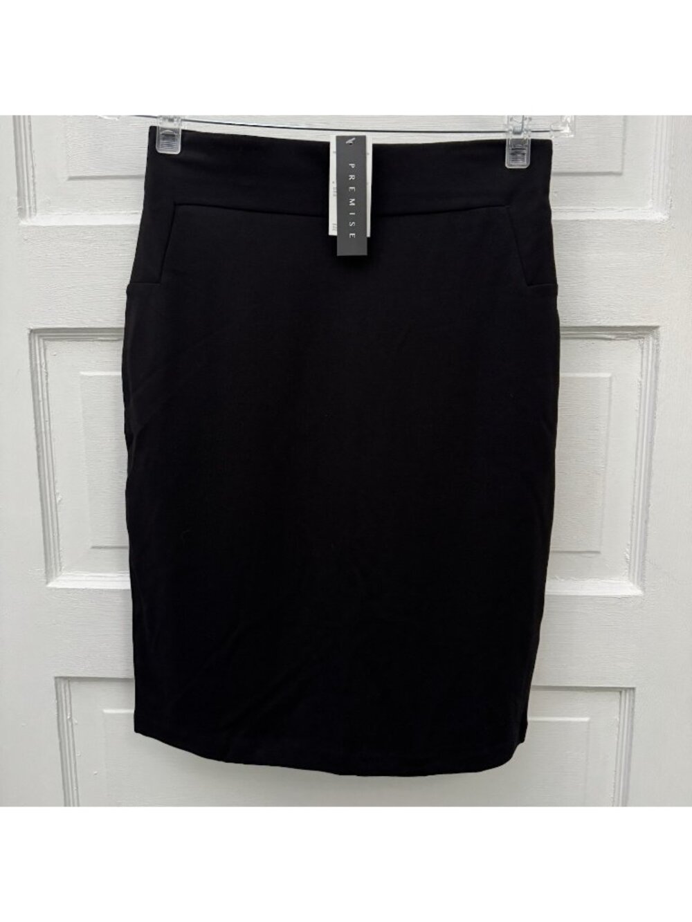 Premise NWT Women’s XS Black Ponte Knit Pencil Skirt Office Workwear